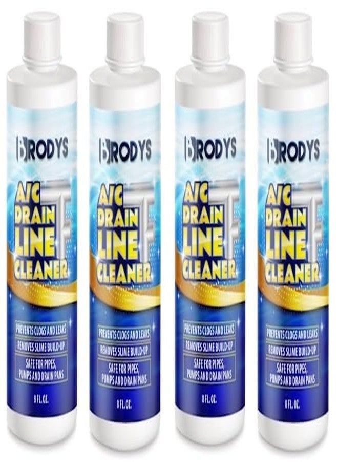 Brodys - A/C HVAC Drain Line Cleaner, Bottle, 2 MONTH SUPPLY, (Great to use at home, in the office, at restaurants and large commercial buildings) (8oz, 4, Count) - Image 2